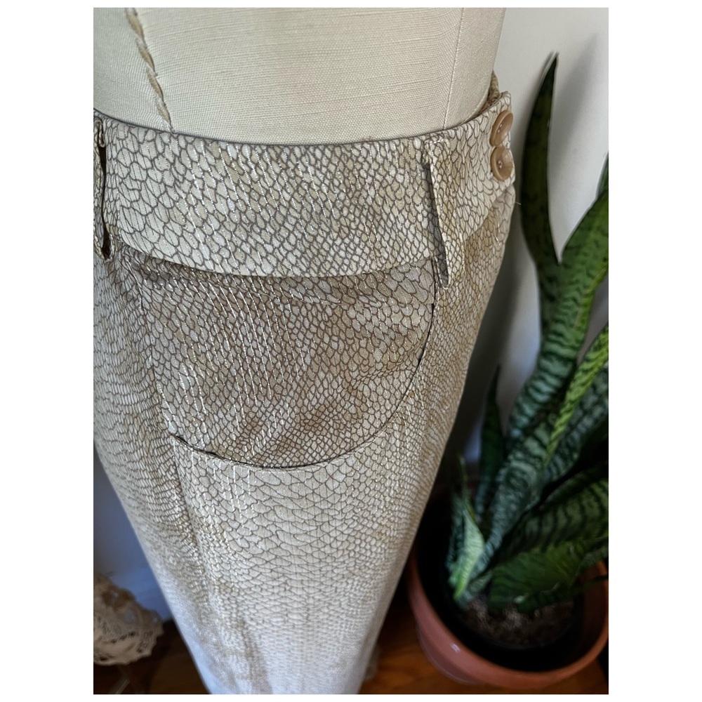 Carlisle Silk snakeskin high waist wide trousers - Picture 7 of 9